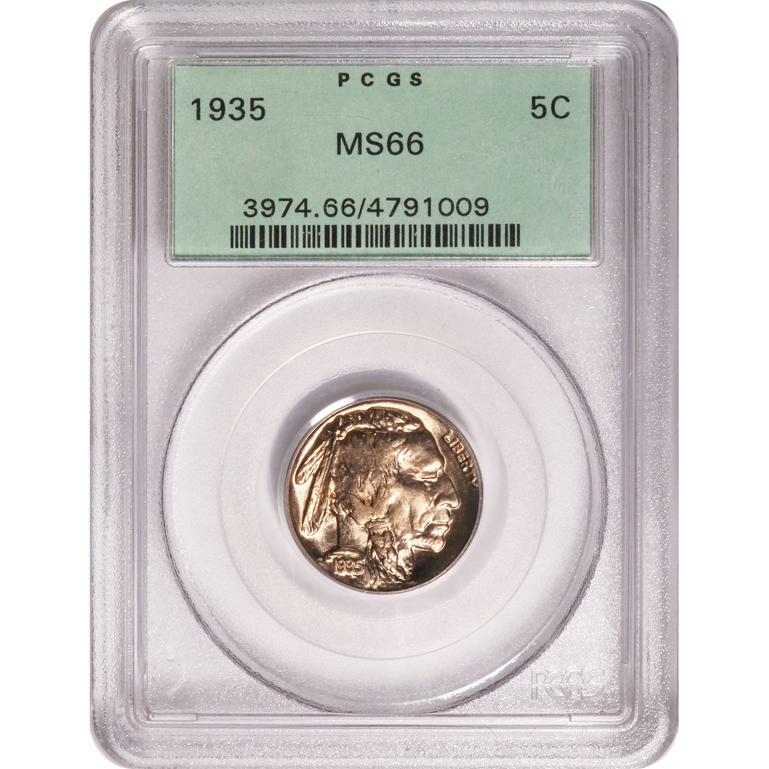 Certified Buffalo Nickel 1935 MS66 PCGS