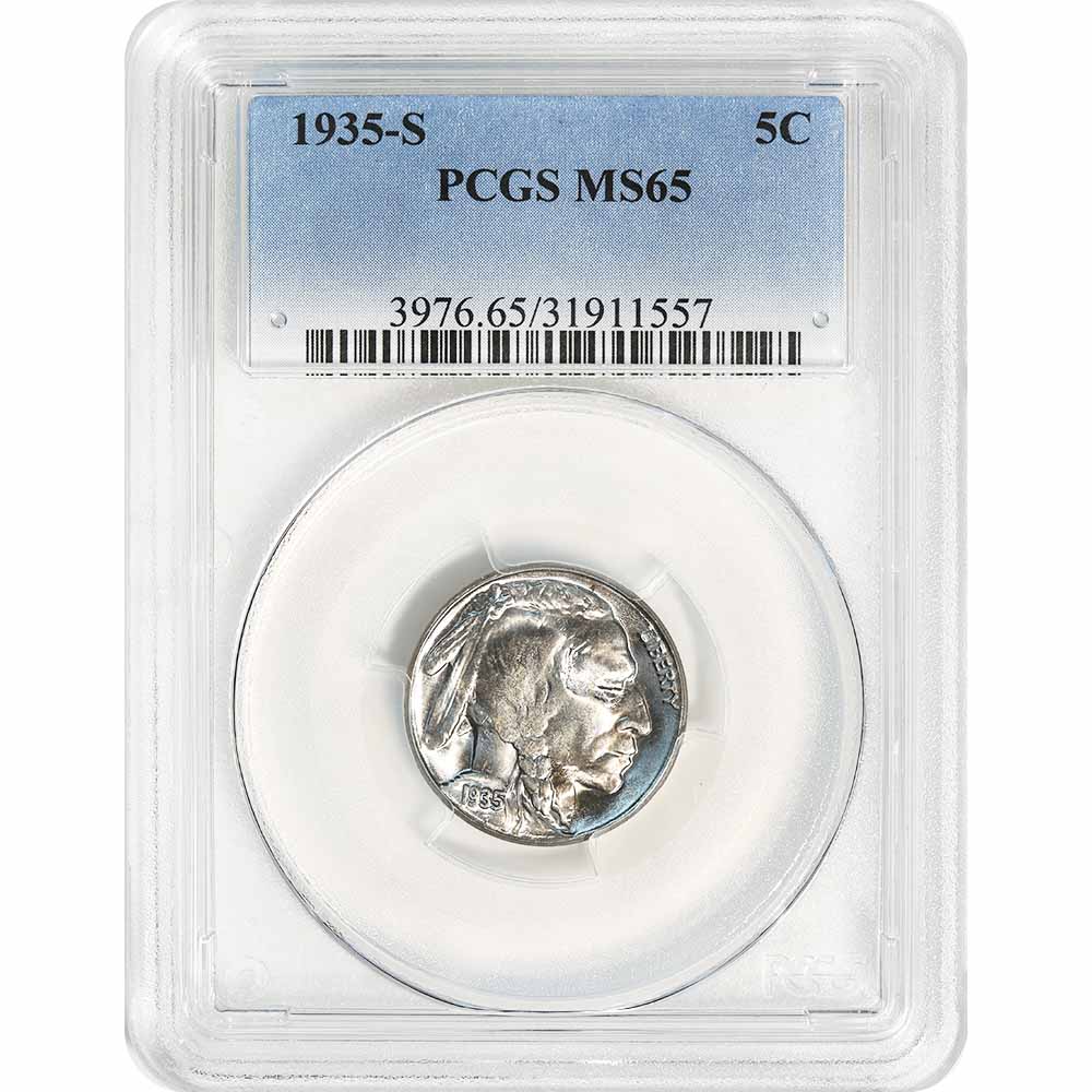 Certified Buffalo Nickel 1935-S MS65 PCGS