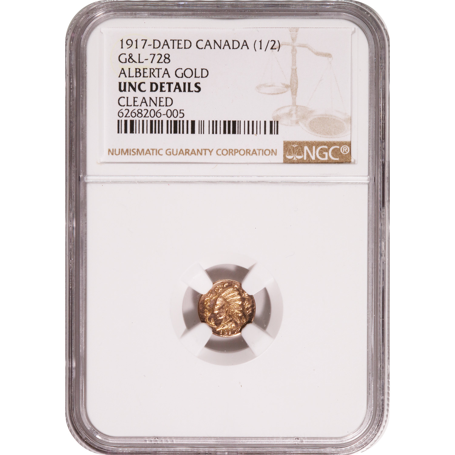 Certified Alberta Gold 1917 Token G&L-728 UNC Details NGC