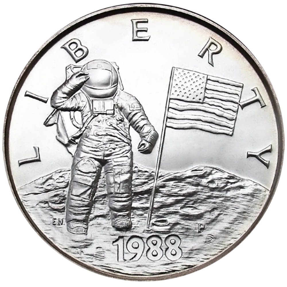1988 America in Space Silver Medal BU