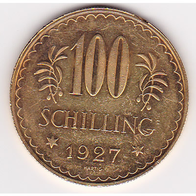 Austria 100 schilling gold 1926-1934 
