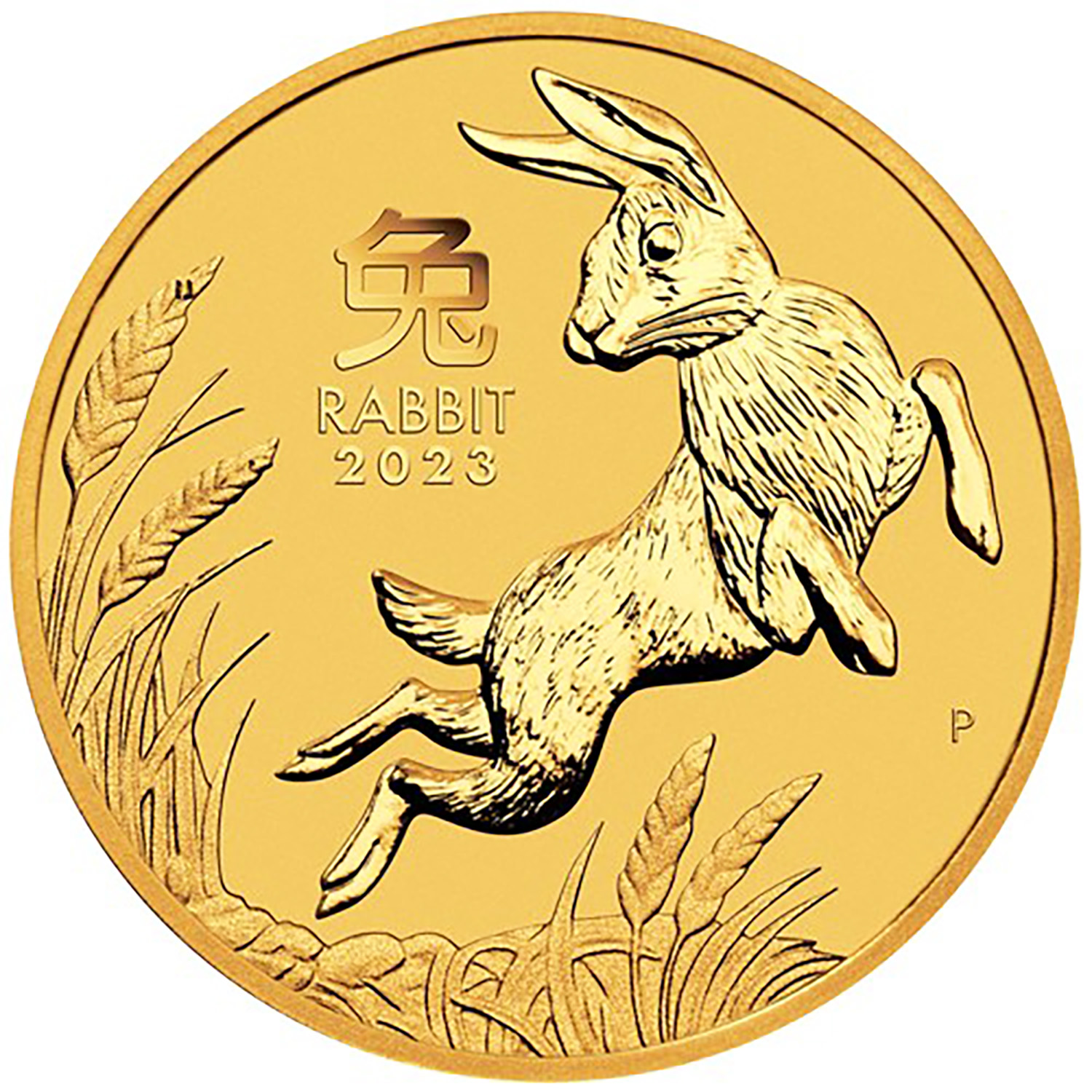 2023 Australia 1 oz Gold Lunar Rabbit BU (Series III)