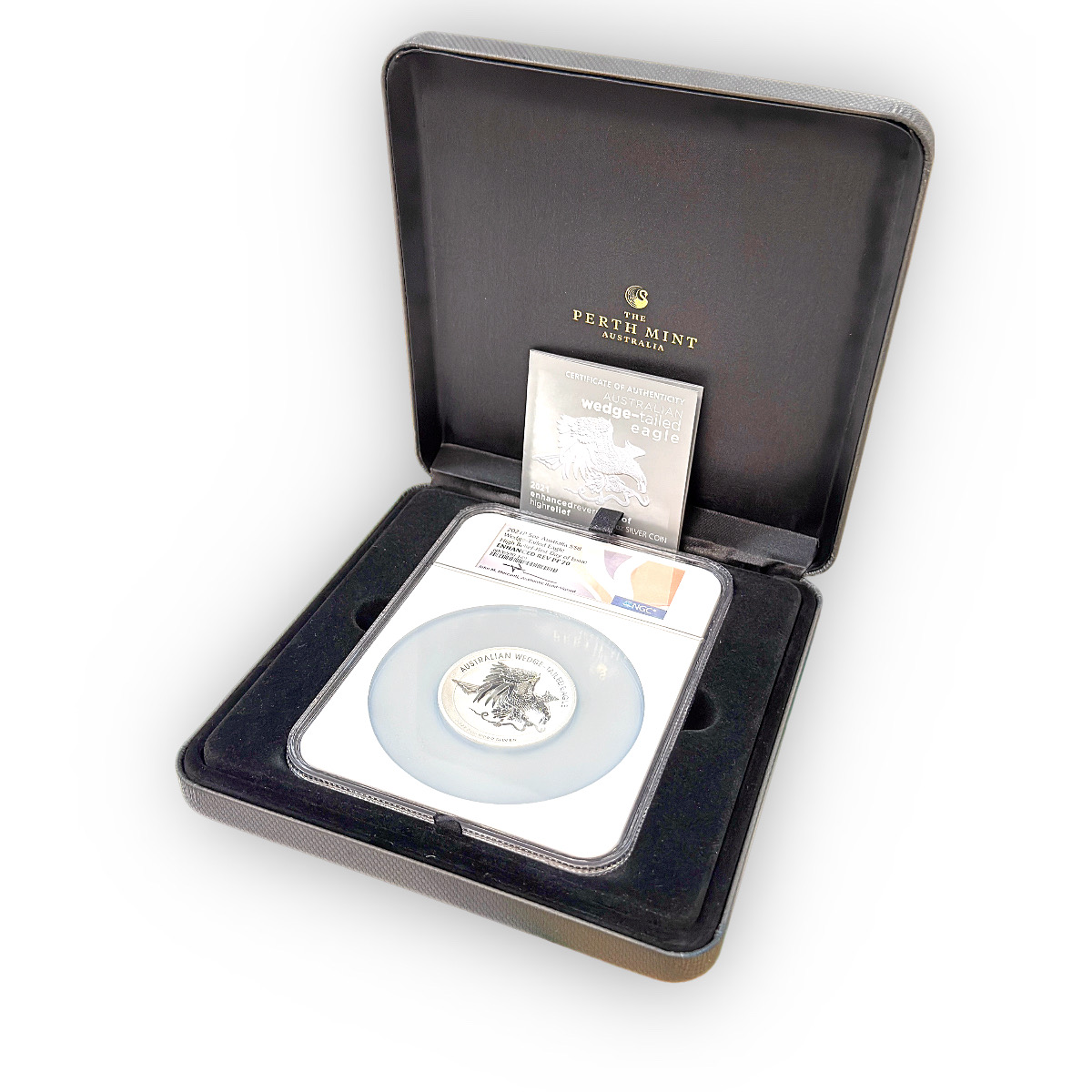 Australia $8 Wedge-Tailed Eagle 5 oz. 2021 Enhanced Reverse Proof PF70 NGC- IN BOX