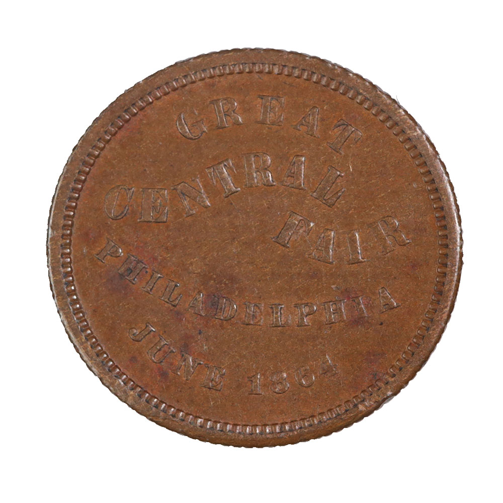 Civil War Store Card Philadelphia PA 1864 Great Central Fair PA750L-1a AU