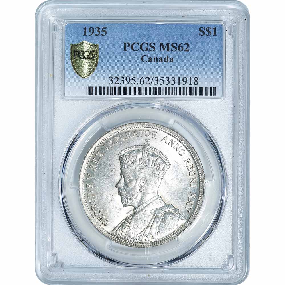 Canada Silver Dollar 1935 MS62 PCGS