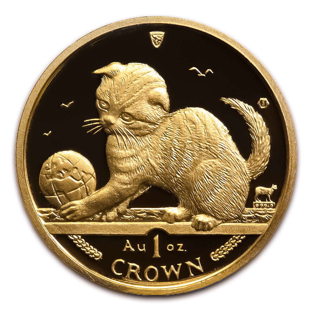 Isle of Man Gold Cat 1 Ounce 2000