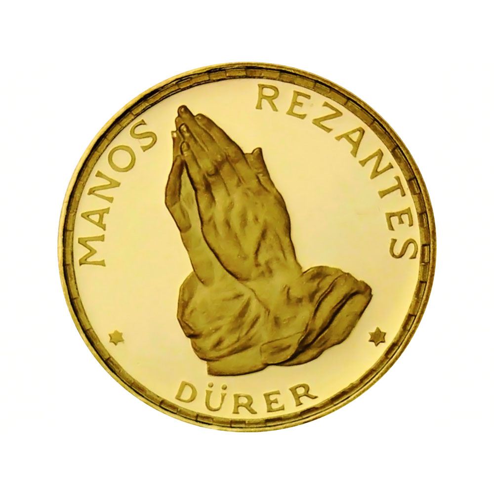 Equatorial Guinea 250 Pesetas Gold 1970 PF Durer's Praying Hands