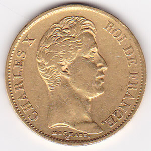 France 40 francs gold 1830 Charles X