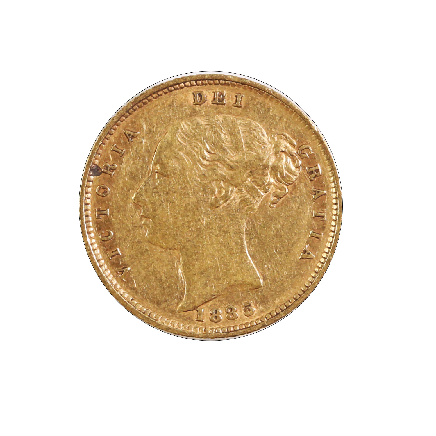 Great Britain Gold Half Sovereign 1885 XF