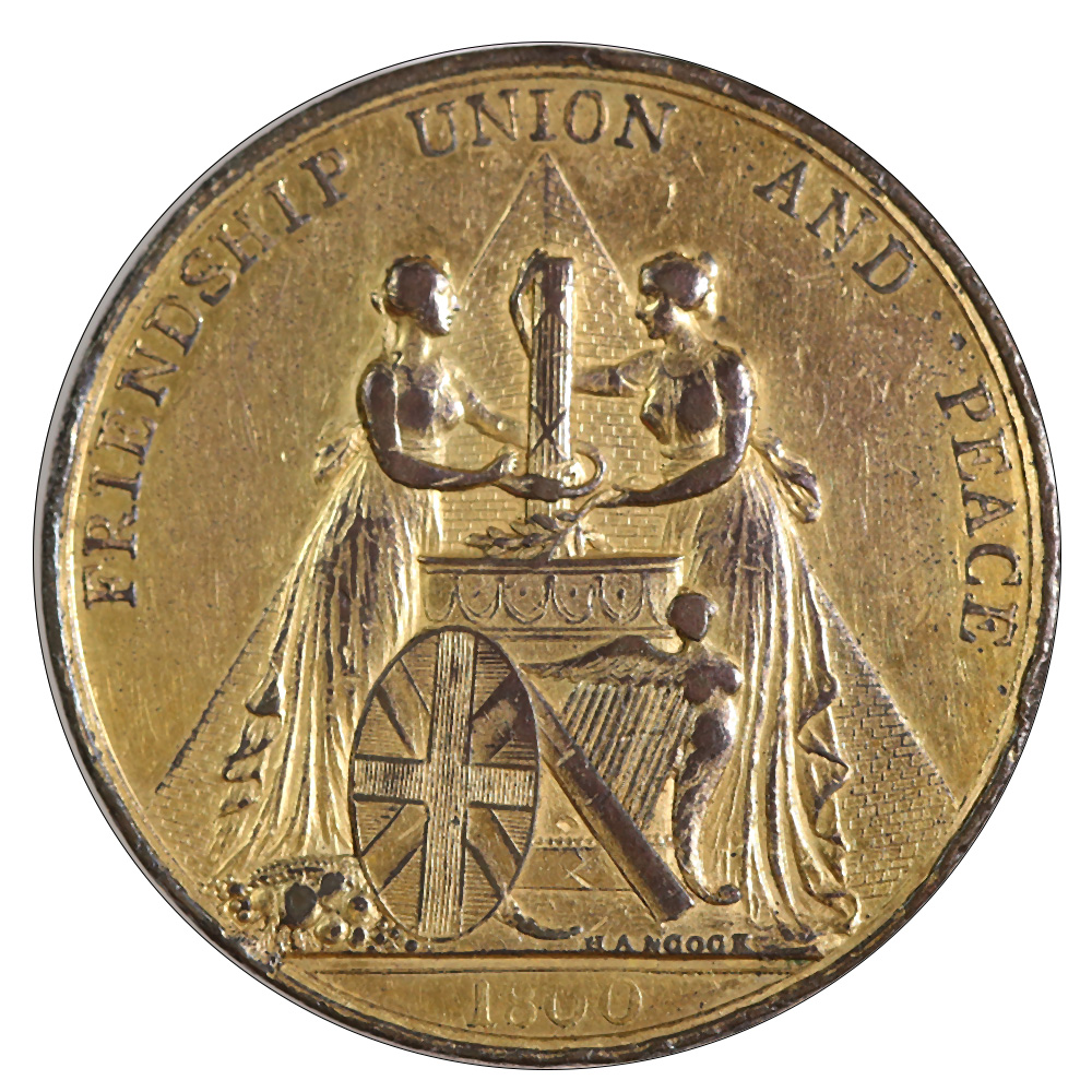 Great Britian & Ireland United 1800 Gilt Bronze Medal