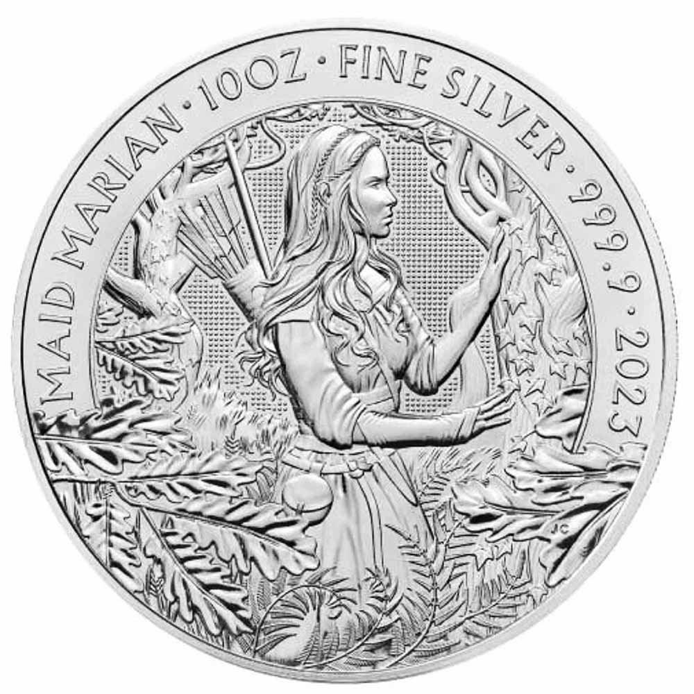 2022 Great Britain 10 Ounce Silver Maid Marian BU