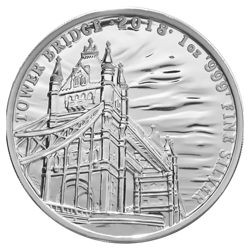 Great Britain 1 Ounce Silver 2018 Tower Bridge BU