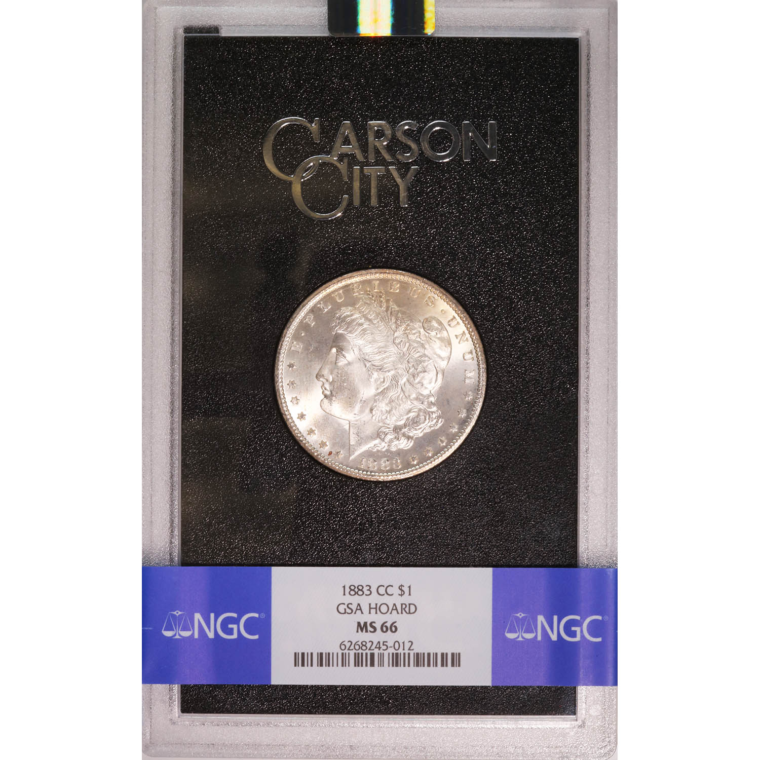 Carson City Morgan Silver Dollar 1883-CC GSA MS66 NGC