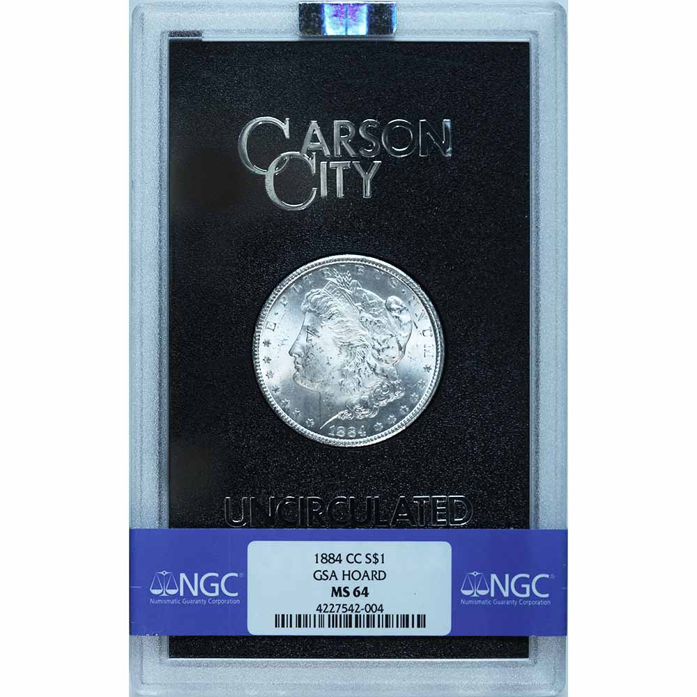 Carson City Morgan Silver Dollar 1884-CC GSA MS64 NGC (A)