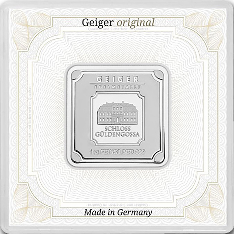 Geiger Metals 1 Ounce Silver Bar w/ Assay