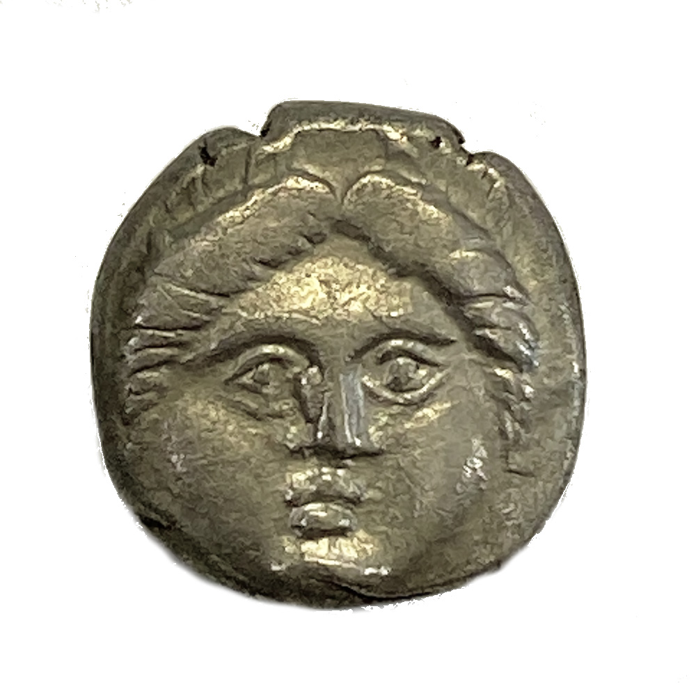 Thrace Apollonia Pontika Silver Diabol 400-300 B.C. Apollo & Anchor