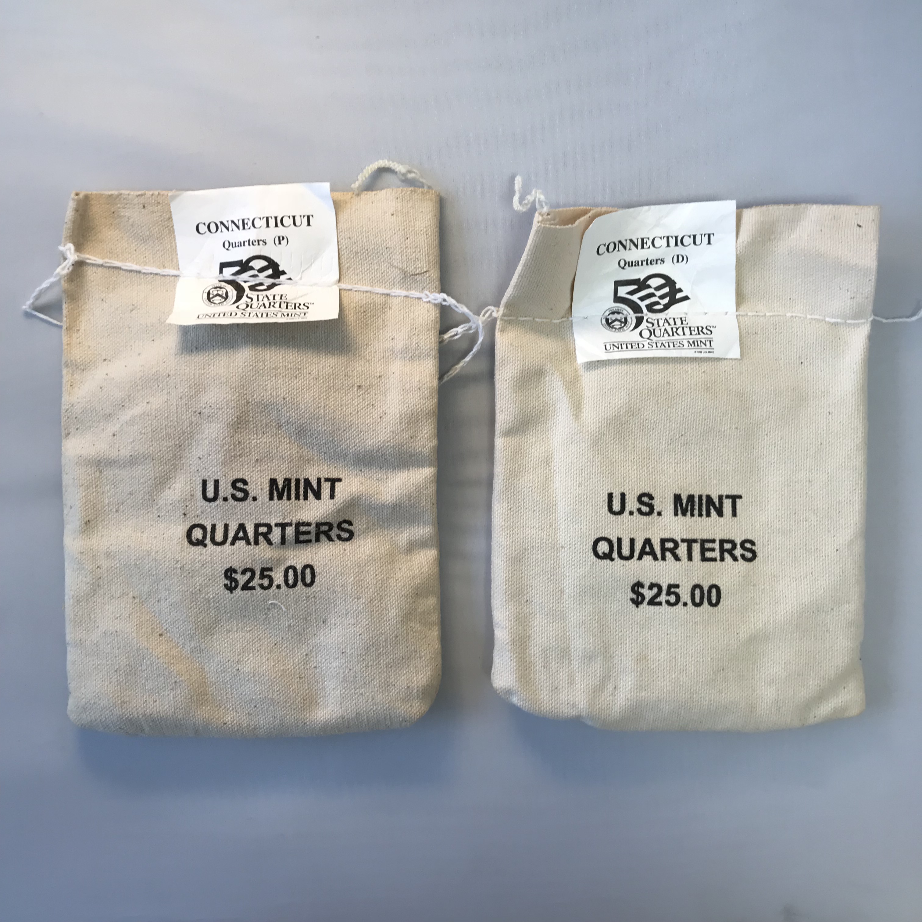 Connecticut $25 Quarter Mint Bags Unopened 1999 P & D