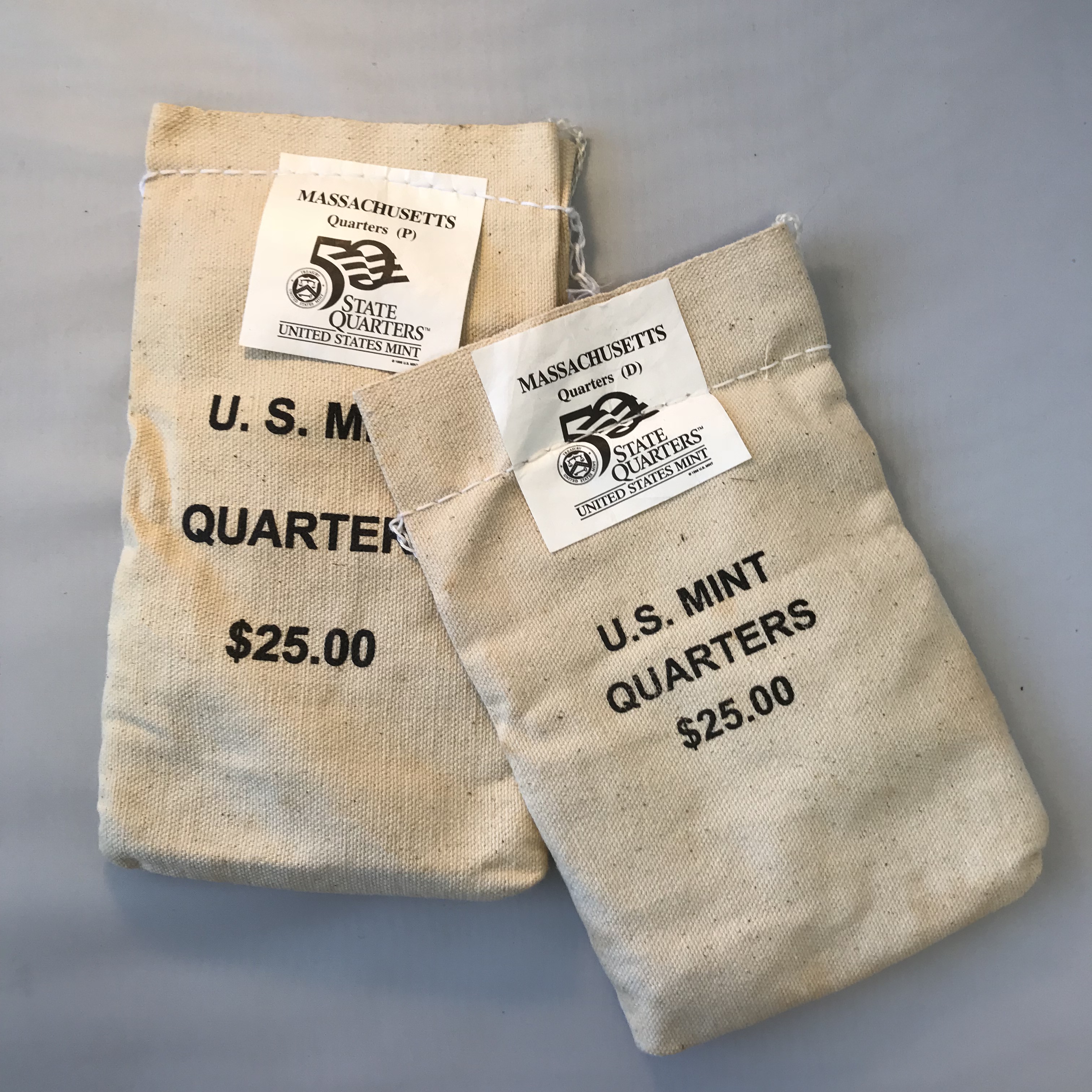 Massachusetts $25 Quarter Mint Bag Unopened 2000 P & D
