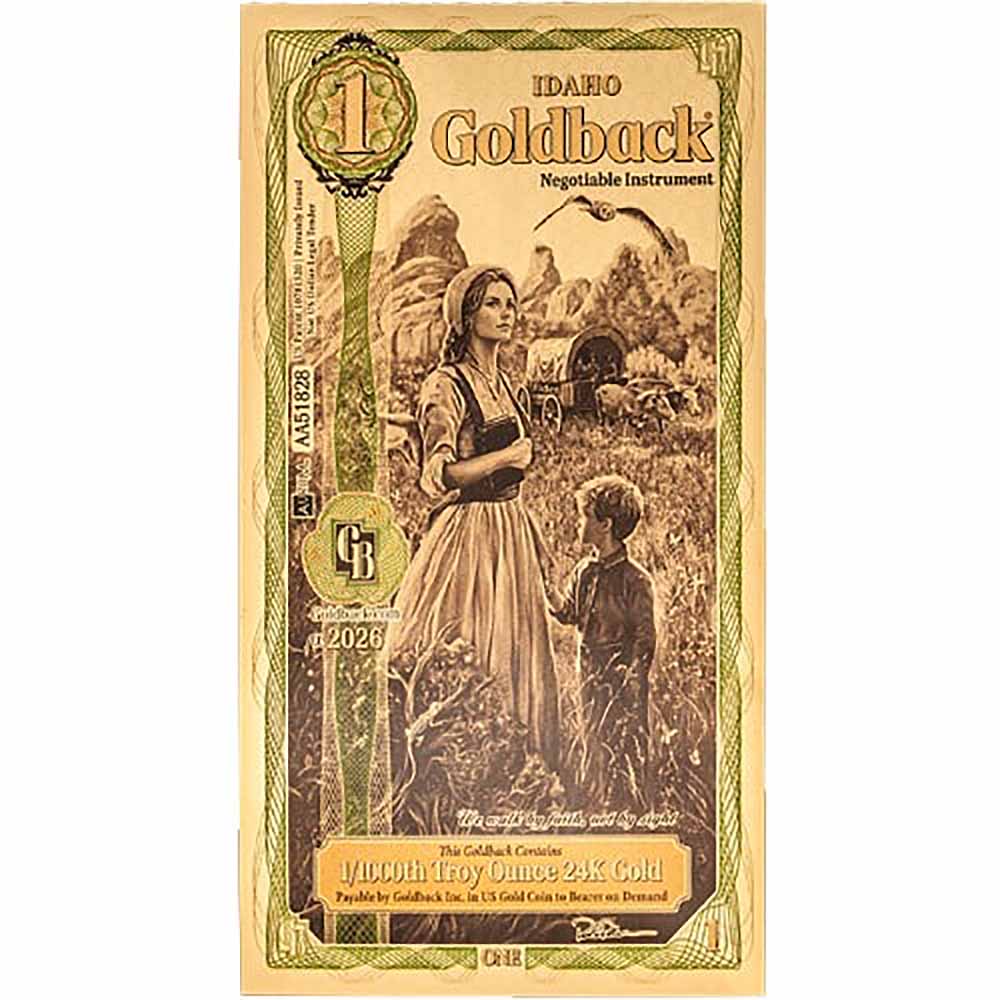 Idaho 1 Goldback Gold Foil Note 1/1000 Troy Ounce
