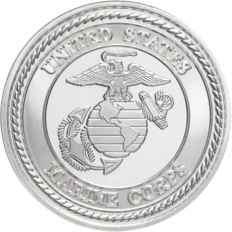 US Marines .999 Silver 1 oz Round