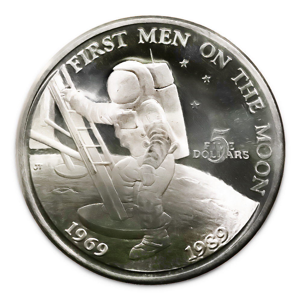 Marshall Islands $5 1989 20th Anniversary Moon Landing 
