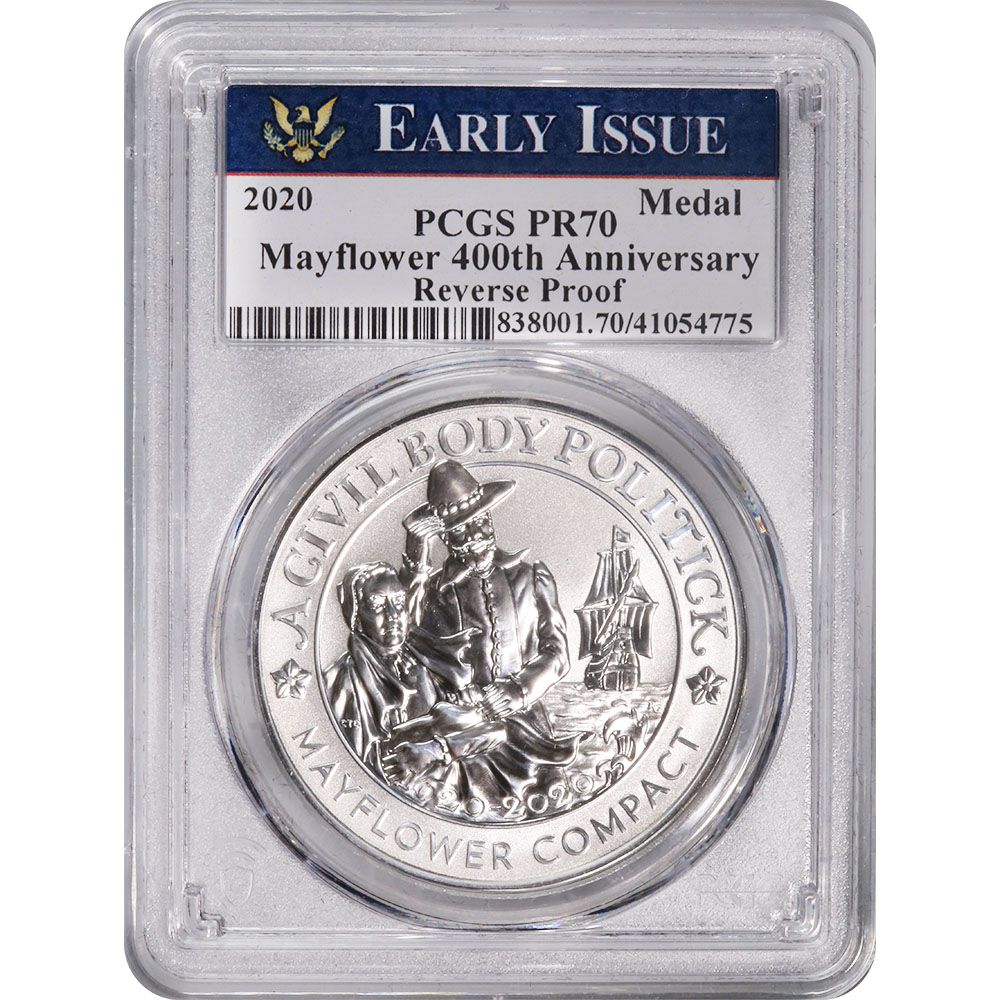 2020 Mayflower 400th Anniversary Silver Medal PR70 PCGS