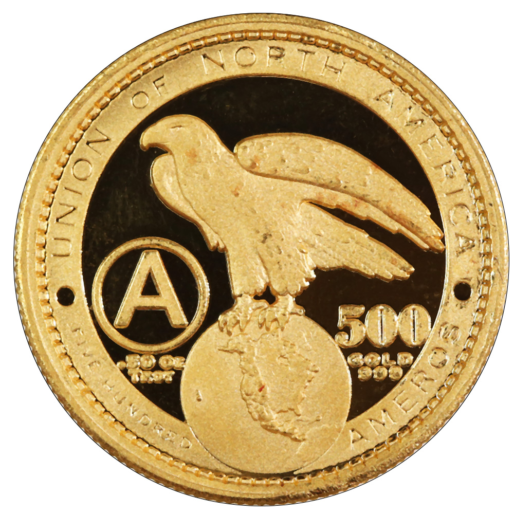 Union of North America 500 Ameros 1/2 Oz. Gold 2008 PF
