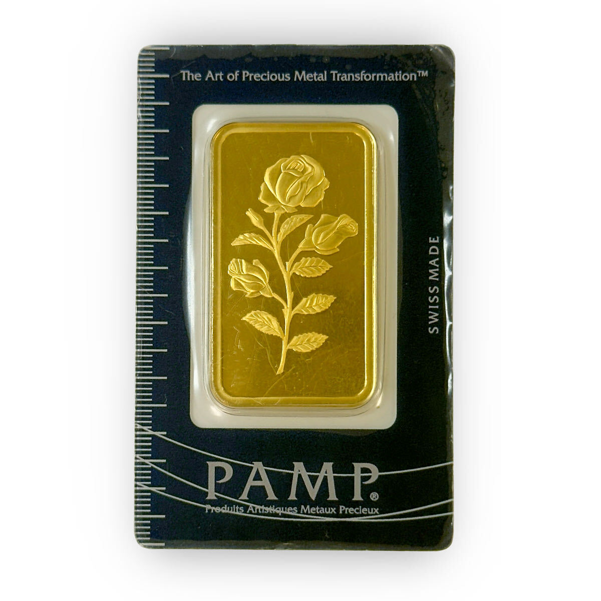 PAMP Suisse 50 Gram Gold Bar - Rose Design