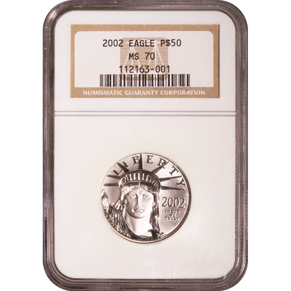 Certified Platinum American Eagle 2002 Half Ounce MS70 NGC