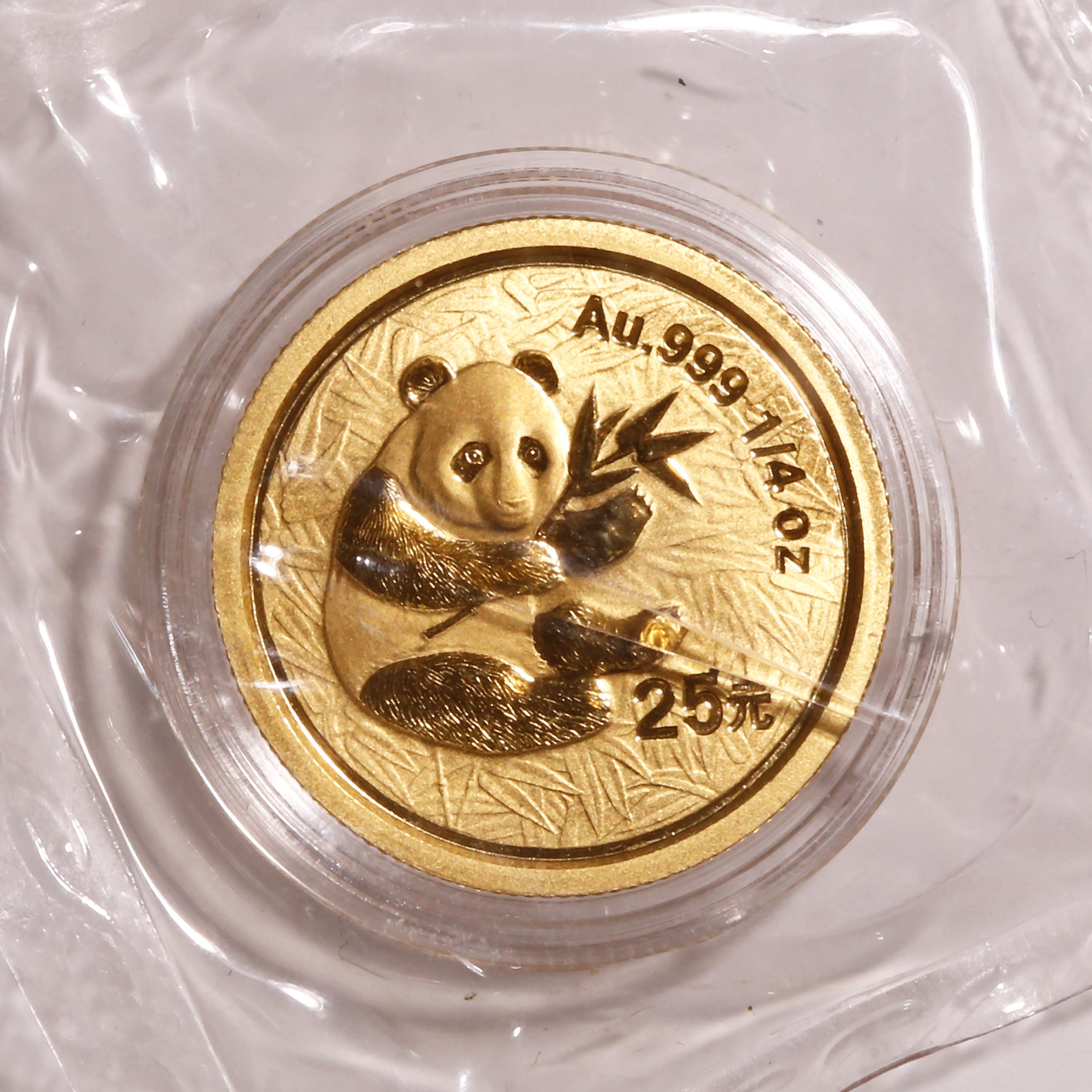 Chinese Gold Panda Quarter Ounce 2000