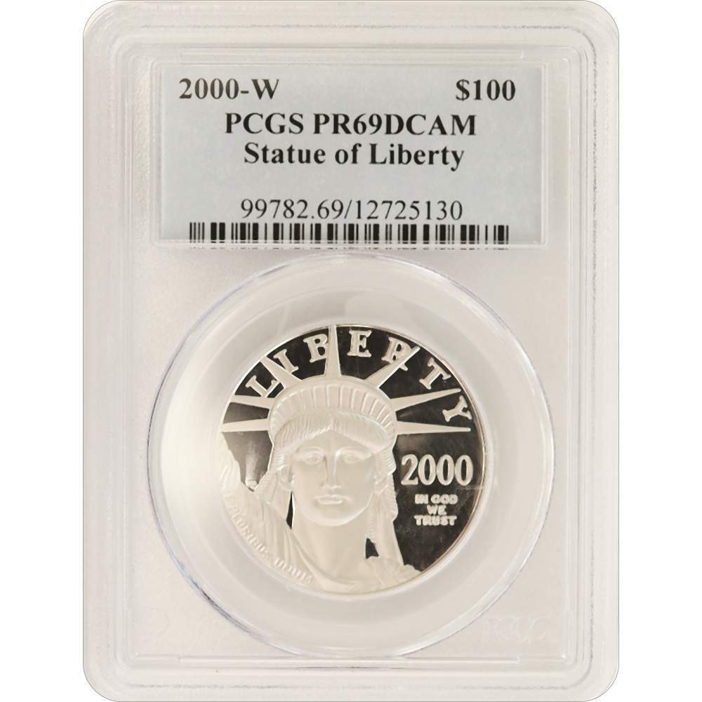 Certified Platinum American Eagle Proof 2000-W PR69 PCGS