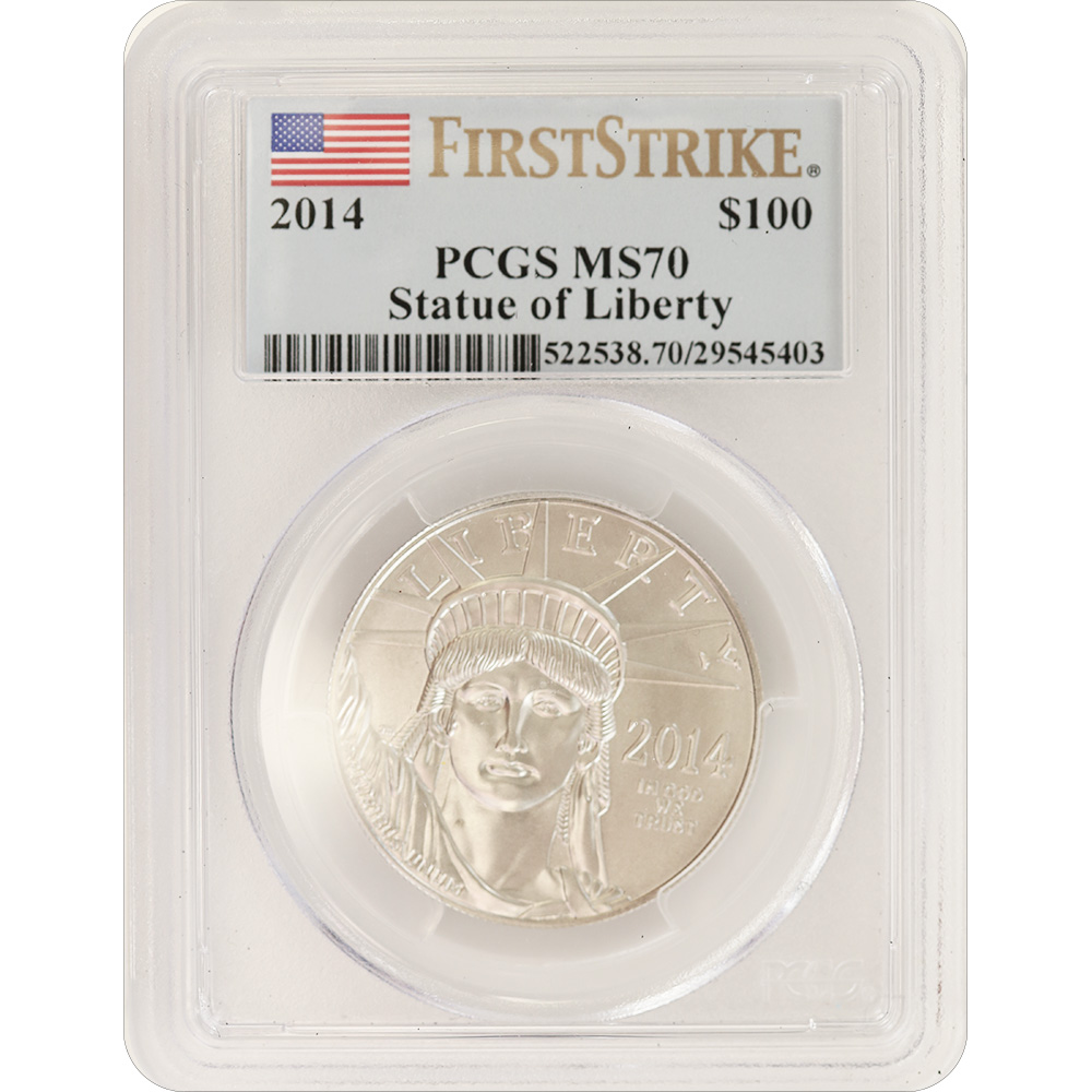 Certified Platinum American Eagle 2014 MS70 PCGS First Strike