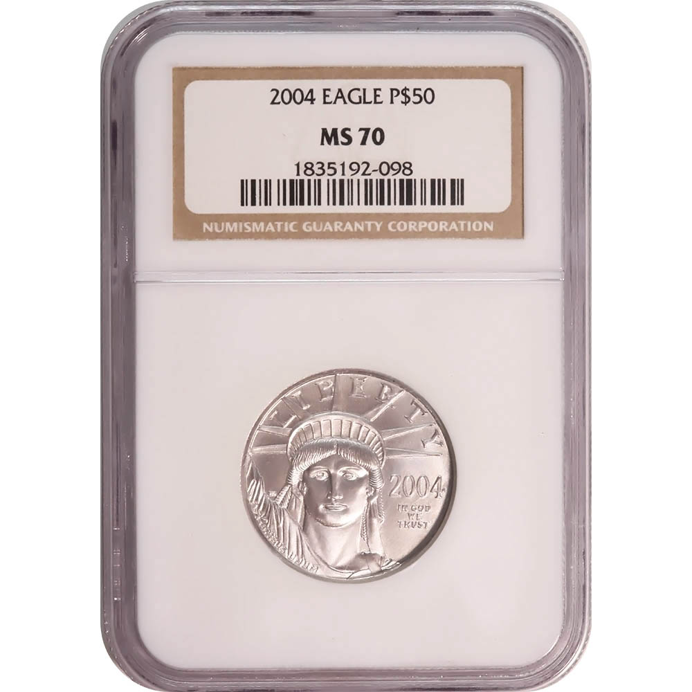 Certified Platinum American Eagle 2004 Half Ounce MS70 NGC
