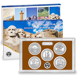 US Proof Set 2013 5pc (Quarters Only) America The Beautiful 