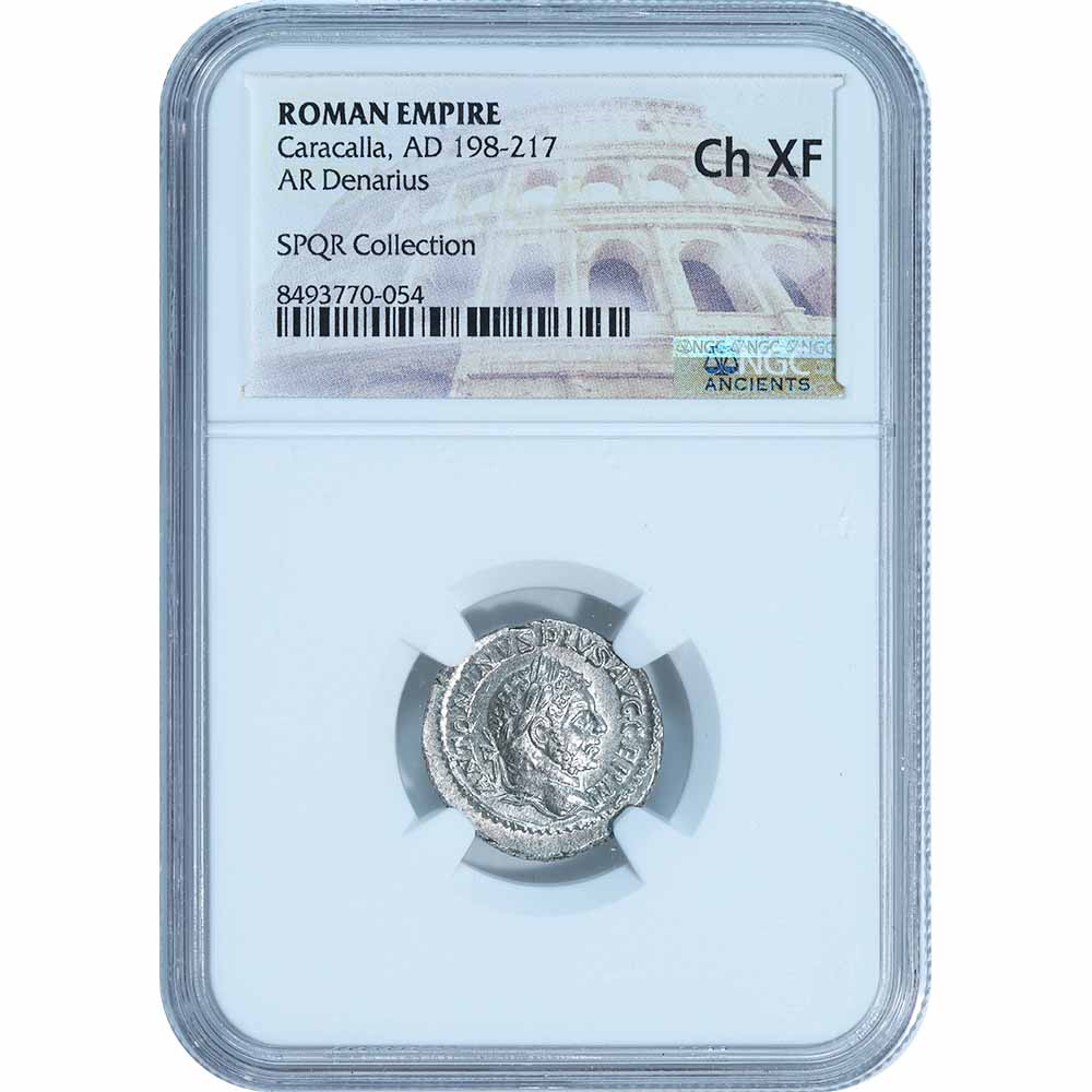 Roman Empire Caracalla AR Denarius 198-217 A.D. RIC#311 Venus ChXF NGC