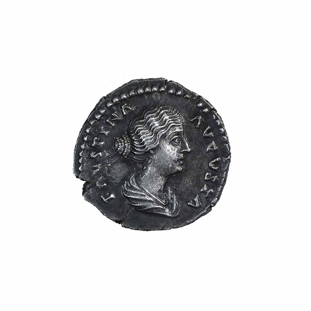 Roman Empire AR Denarius Faustina II 147-176 A.D. ChXF RIC 674 Diana