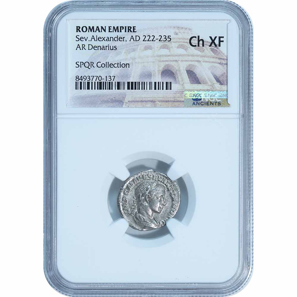 Roman Empire Severus Alexander AR Denarius 222-235 A.D. RIC#27