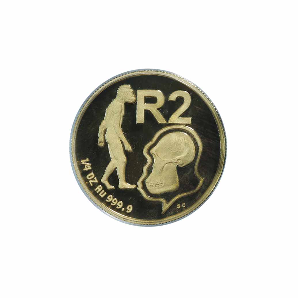 South Africa 2 Rand Gold PF 1997 Australopithecus Africanus