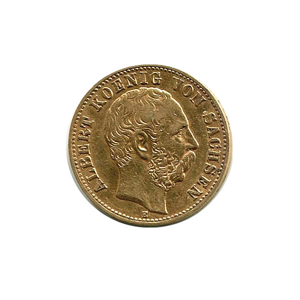 Germany Saxony 10 Mark Gold 1891-1904 XF-AU