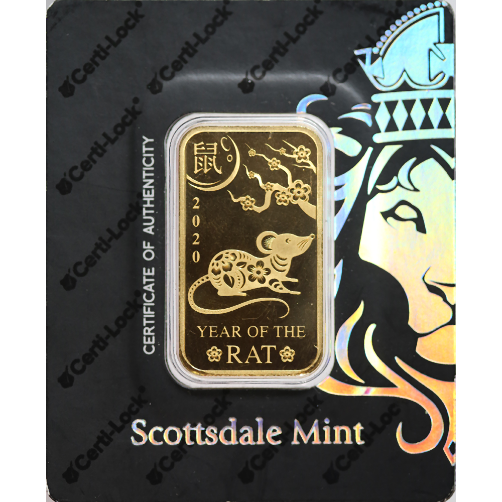 Scottsdale Mint One Ounce Gold Year of the Rat