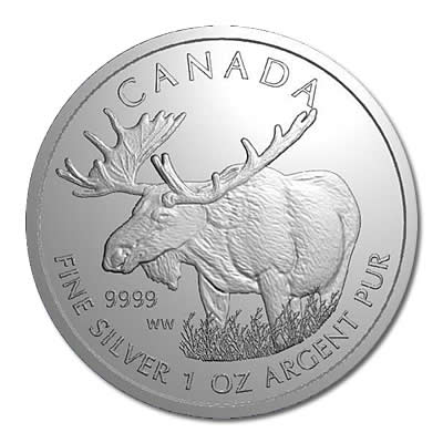 Canadian Silver 1 oz Moose 2012 