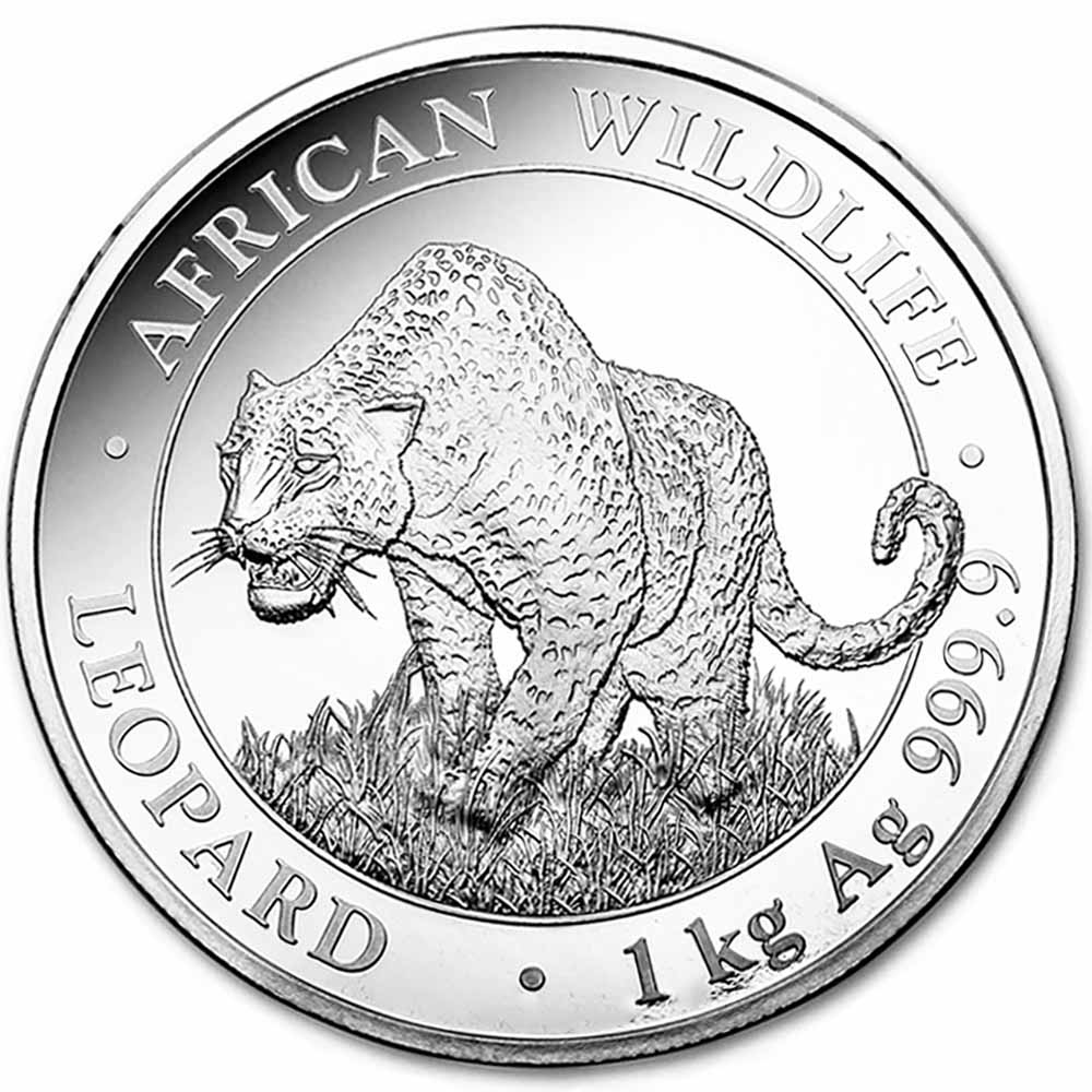 Somali Republic 2000 Shillings 1 Kilo Silver Leopard 2023