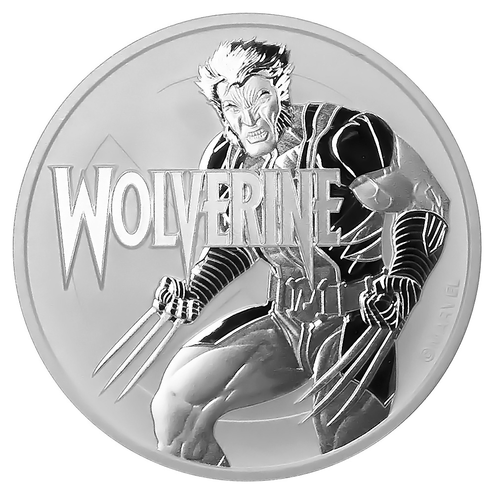2021 Tuvalu 1oz Silver $1 Marvel Wolverine Coin BU