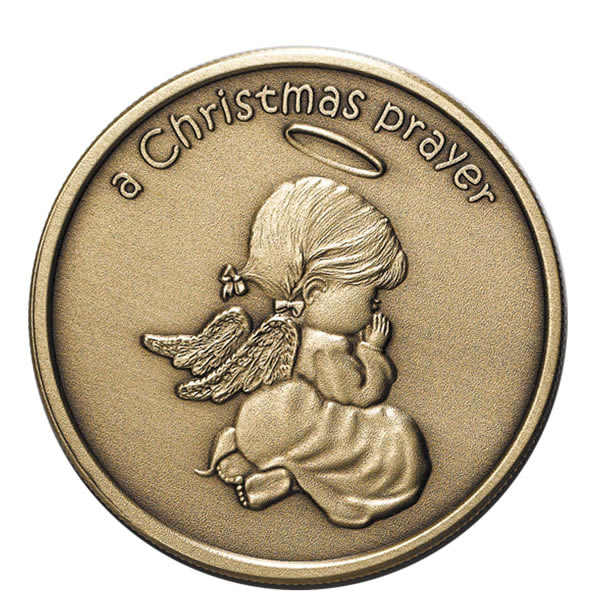 Christmas 2009 Bronze Round X-4 A Christmas Prayer (with ornament holder)