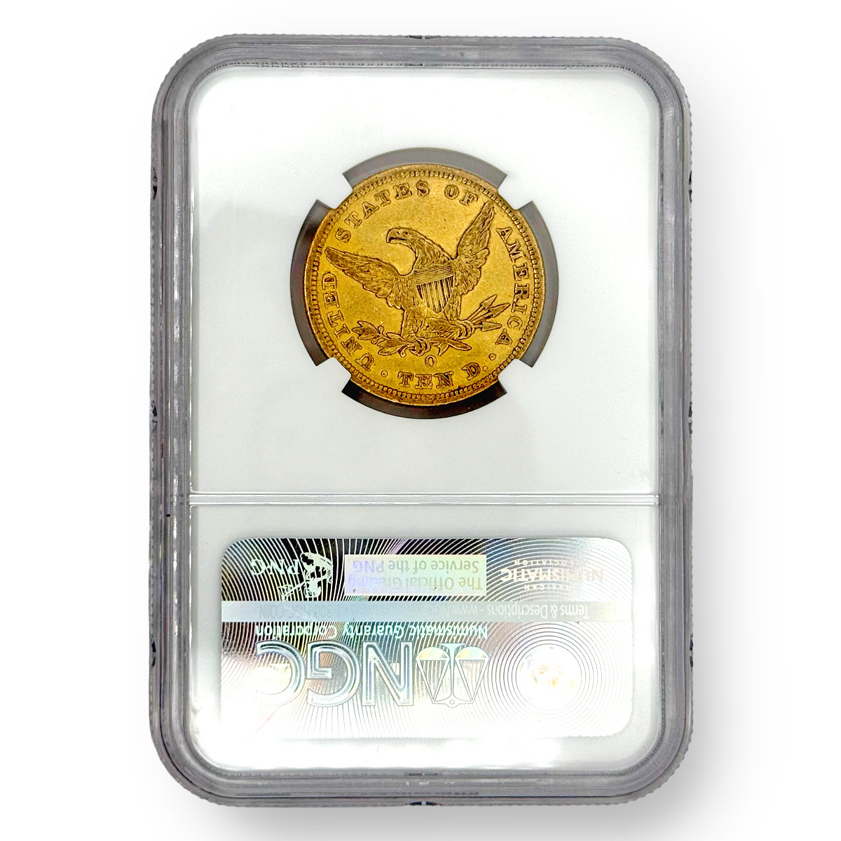 Certified US Gold $10 Liberty AU55 1847-O NGC Granite Lady Hoard