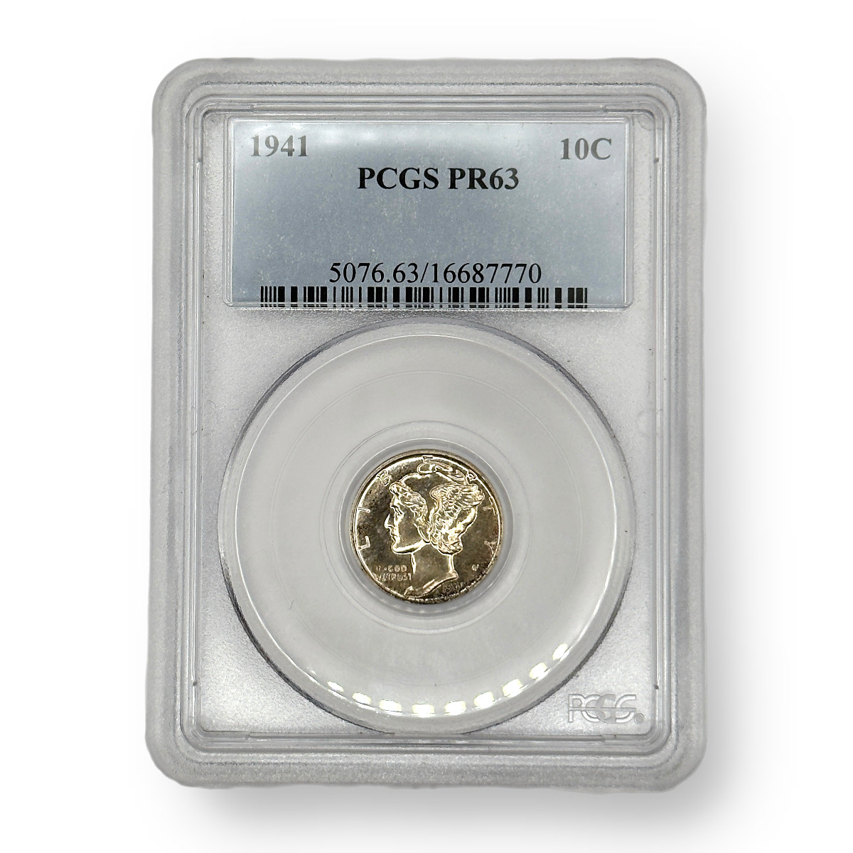 Certified Mercury Dime 1941 PF63 PCGS