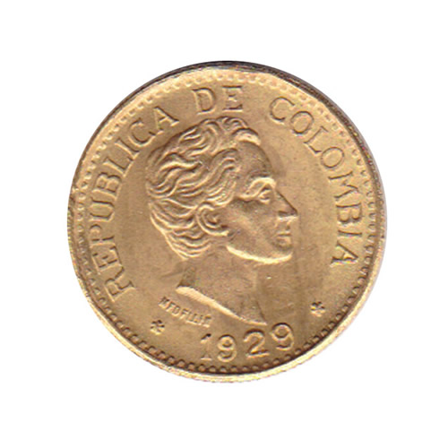 Colombia 5 pesos gold 1924-1930
