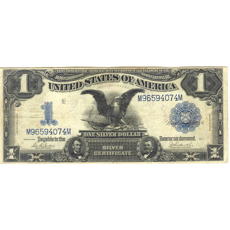 1899 $1 silver certificate (black eagle) VF