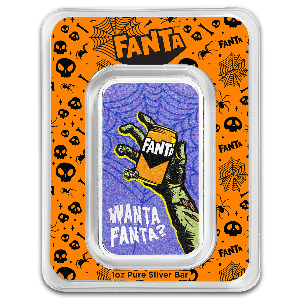 Fanta® 1 oz Silver Colorized Halloween Bar