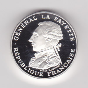 France 100 Francs Silver 1987 LaFayette Piefort